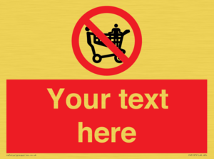 Custom No Climbing on Trolley Sign